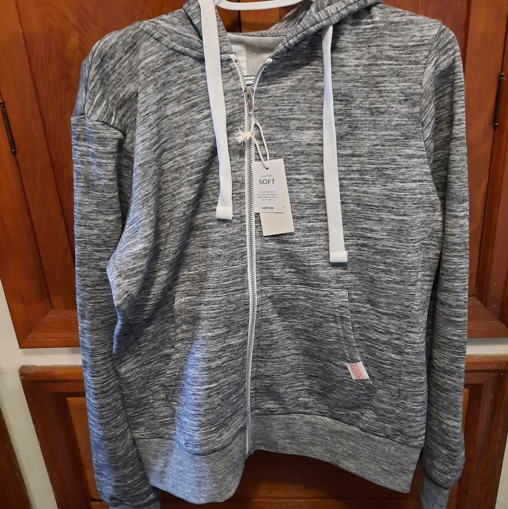 Heathered gray hoodie